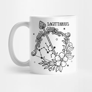 Zodiac Garden Floral Design: Sagittarius Mug